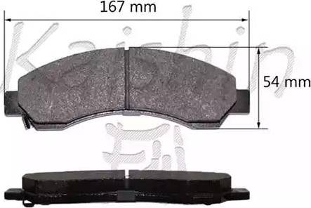 Kaishin D10195 - Комплект спирачно феродо, дискови спирачки vvparts.bg