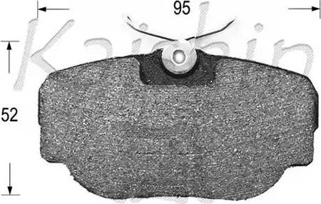 Kaishin D10106 - Комплект спирачно феродо, дискови спирачки vvparts.bg