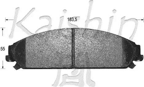 Kaishin D10127 - Комплект спирачно феродо, дискови спирачки vvparts.bg