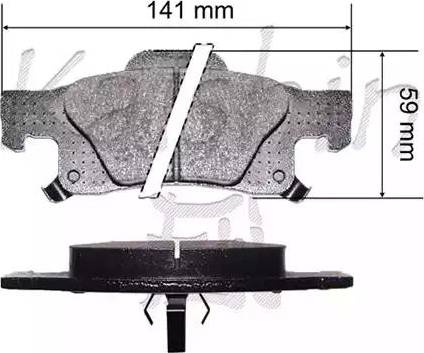 Kaishin D10203 - Комплект спирачно феродо, дискови спирачки vvparts.bg