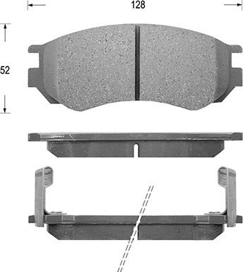 Kaishin D1151 - Комплект спирачно феродо, дискови спирачки vvparts.bg