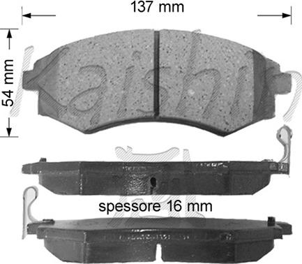 Kaishin D11095M - Комплект спирачно феродо, дискови спирачки vvparts.bg