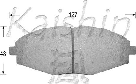 Kaishin D11144 - Комплект спирачно феродо, дискови спирачки vvparts.bg