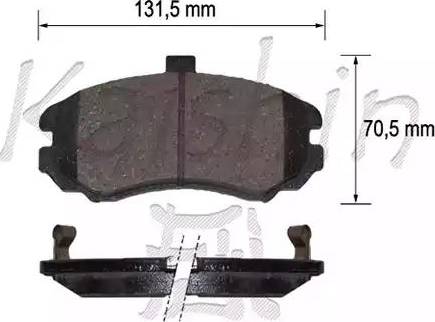 Kaishin D11224 - Комплект спирачно феродо, дискови спирачки vvparts.bg