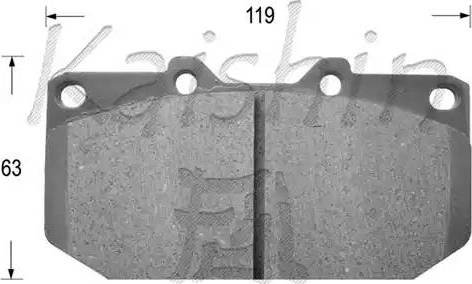 Kaishin D1178 - Комплект спирачно феродо, дискови спирачки vvparts.bg