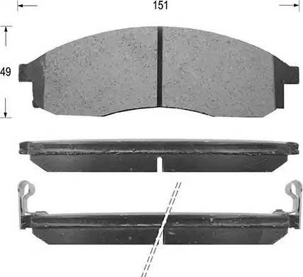 Kaishin D1173 - Комплект спирачно феродо, дискови спирачки vvparts.bg