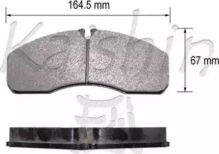 Kaishin D1290 - Комплект спирачно феродо, дискови спирачки vvparts.bg