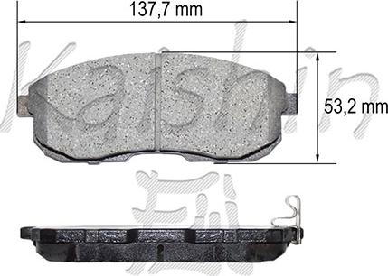 Kaishin D1241 - Комплект спирачно феродо, дискови спирачки vvparts.bg