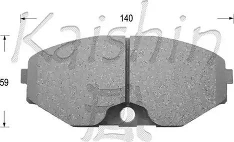 Kaishin D1222 - Комплект спирачно феродо, дискови спирачки vvparts.bg