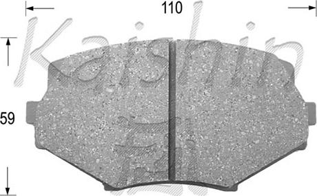 Kaishin D3093 - Комплект спирачно феродо, дискови спирачки vvparts.bg