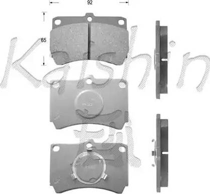 Kaishin D3049 - Комплект спирачно феродо, дискови спирачки vvparts.bg