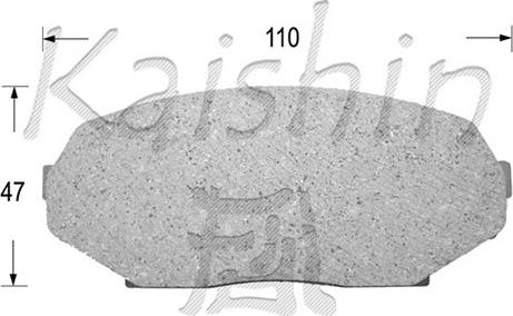 Kaishin D3061 - Комплект спирачно феродо, дискови спирачки vvparts.bg