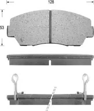 Kaishin D3035 - Комплект спирачно феродо, дискови спирачки vvparts.bg