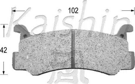 Kaishin D3031 - Комплект спирачно феродо, дискови спирачки vvparts.bg