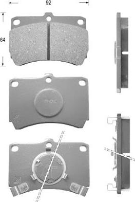 Kaishin D3028M - Комплект спирачно феродо, дискови спирачки vvparts.bg