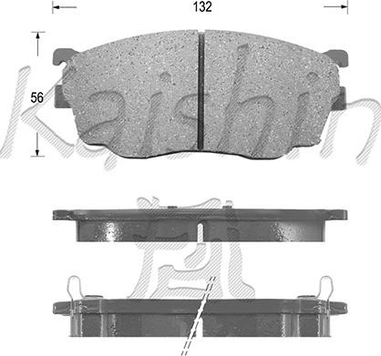 Kaishin D3101 - Комплект спирачно феродо, дискови спирачки vvparts.bg