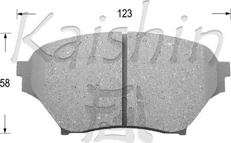 Kaishin D3116 - Комплект спирачно феродо, дискови спирачки vvparts.bg