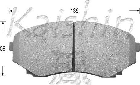 Kaishin D3110 - Комплект спирачно феродо, дискови спирачки vvparts.bg