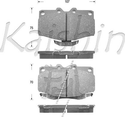 Kaishin D2096 - Комплект спирачно феродо, дискови спирачки vvparts.bg