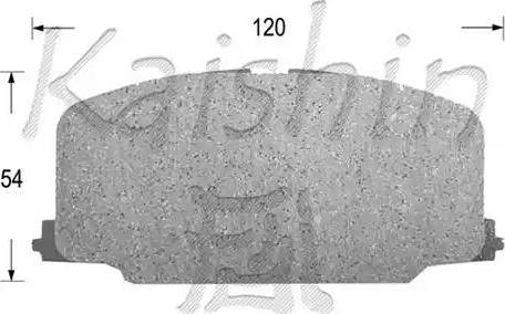 Kaishin D2065 - Комплект спирачно феродо, дискови спирачки vvparts.bg