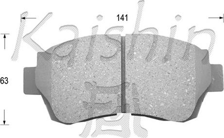 Kaishin D2088 - Комплект спирачно феродо, дискови спирачки vvparts.bg