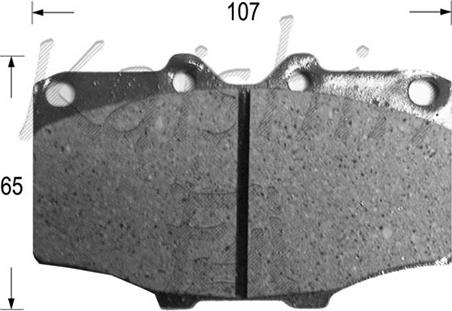 Kaishin D2020 - Комплект спирачно феродо, дискови спирачки vvparts.bg