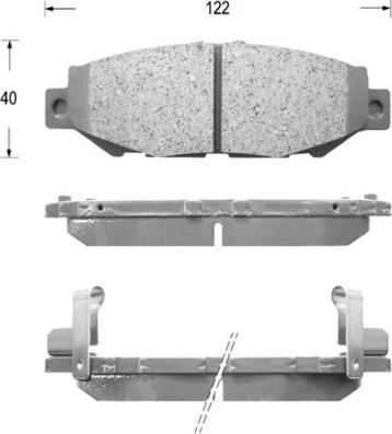 Kaishin D2125M - Комплект спирачно феродо, дискови спирачки vvparts.bg