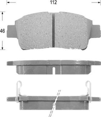 Pemebla JAPPA-281AF - Комплект спирачно феродо, дискови спирачки vvparts.bg