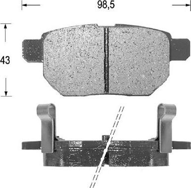 Kaishin D2254 - Комплект спирачно феродо, дискови спирачки vvparts.bg