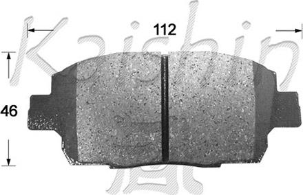 Kaishin D2257 - Комплект спирачно феродо, дискови спирачки vvparts.bg