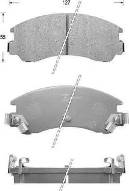 Kaishin D7011 - Комплект спирачно феродо, дискови спирачки vvparts.bg