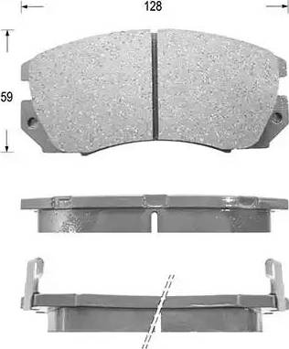 Kaishin D7017 - Комплект спирачно феродо, дискови спирачки vvparts.bg