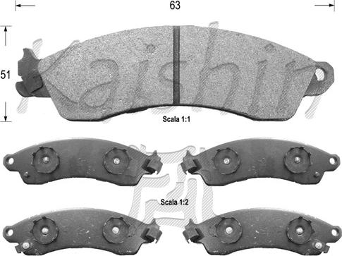 Kaishin FK9995 - Комплект спирачно феродо, дискови спирачки vvparts.bg