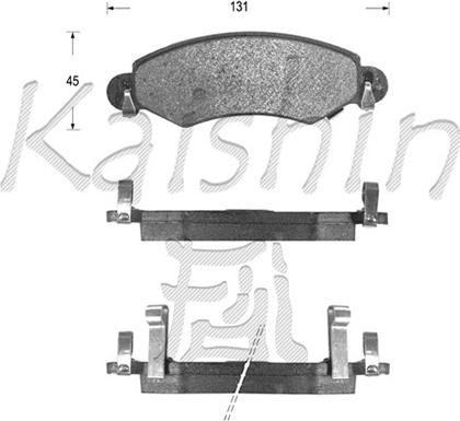 Kaishin FK9051 - Комплект спирачно феродо, дискови спирачки vvparts.bg