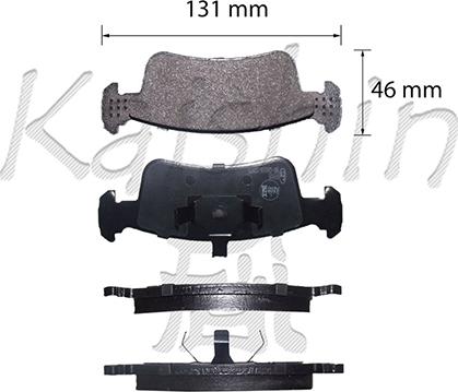 Kaishin FK9008 - Комплект спирачно феродо, дискови спирачки vvparts.bg