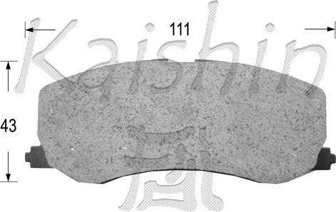 Kaishin FK9015 - Комплект спирачно феродо, дискови спирачки vvparts.bg