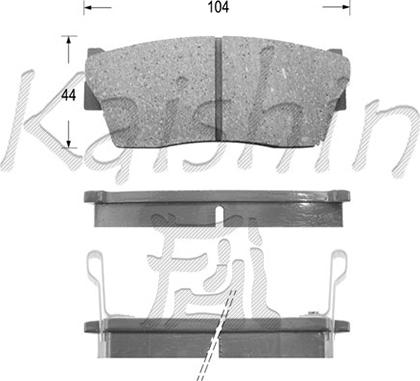 Kaishin FK9010 - Комплект спирачно феродо, дискови спирачки vvparts.bg