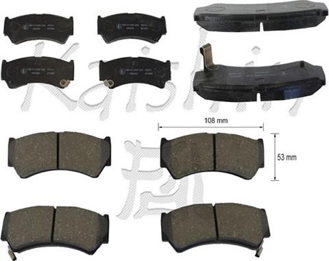 Kaishin FK9032 - Комплект спирачно феродо, дискови спирачки vvparts.bg