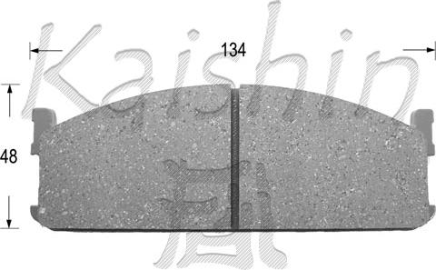 Kaishin FK4001 - Комплект спирачно феродо, дискови спирачки vvparts.bg