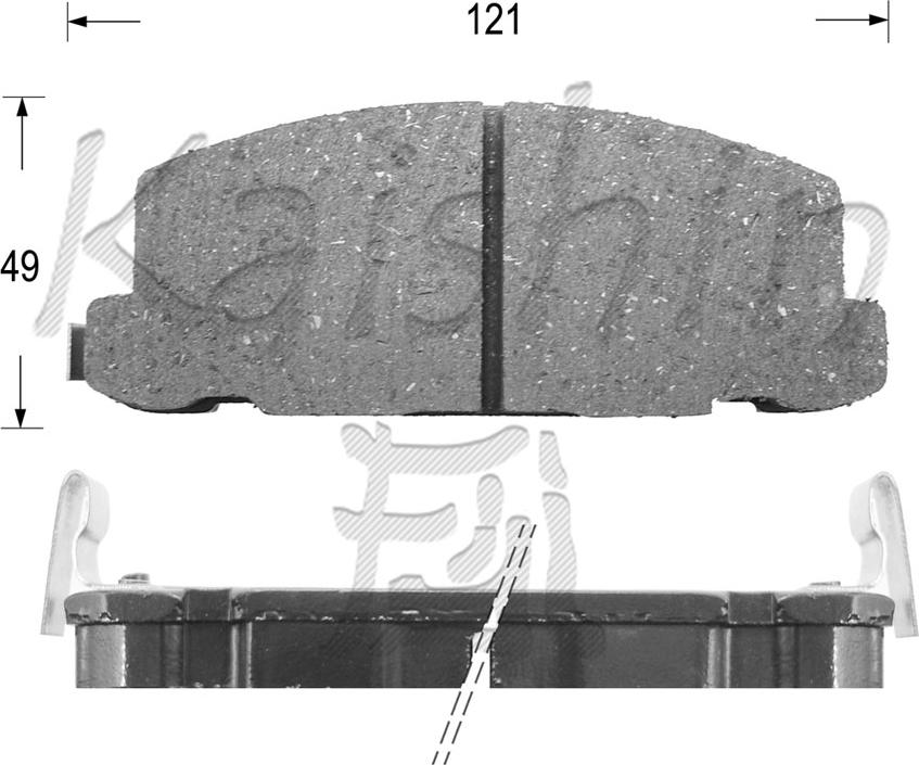 Kaishin FK4014 - Комплект спирачно феродо, дискови спирачки vvparts.bg