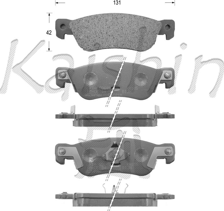 Kaishin FK4021 - Комплект спирачно феродо, дискови спирачки vvparts.bg