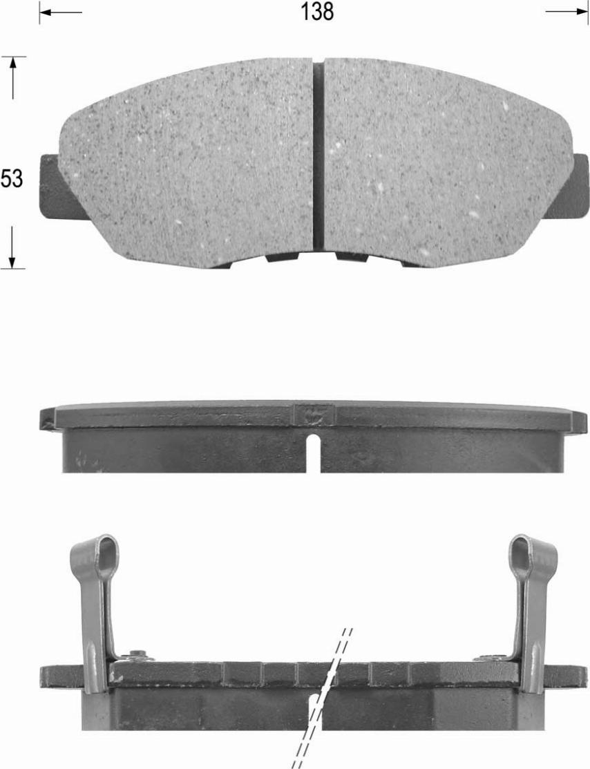 Kaishin FK5091 - Комплект спирачно феродо, дискови спирачки vvparts.bg