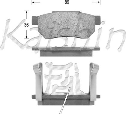 Kaishin FK5042 - Комплект спирачно феродо, дискови спирачки vvparts.bg