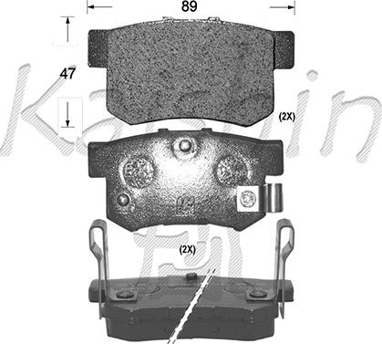 Kaishin FK5056 - Комплект спирачно феродо, дискови спирачки vvparts.bg