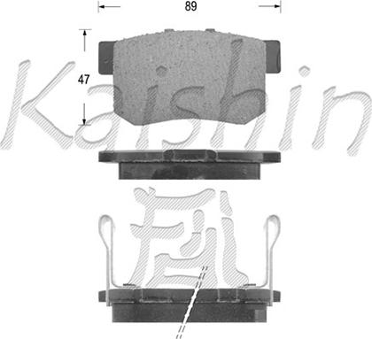 Kaishin FK5066 - Комплект спирачно феродо, дискови спирачки vvparts.bg