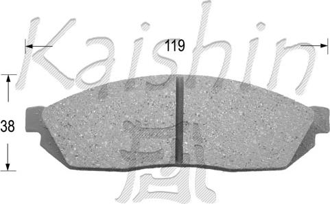 Kaishin FK5009 - Комплект спирачно феродо, дискови спирачки vvparts.bg