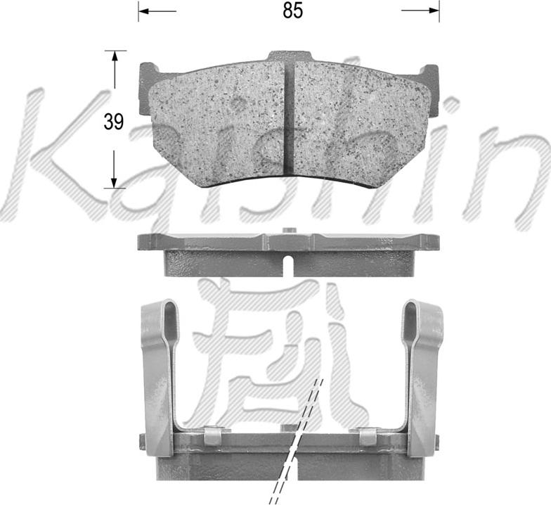 Kaishin FK5016 - Комплект спирачно феродо, дискови спирачки vvparts.bg