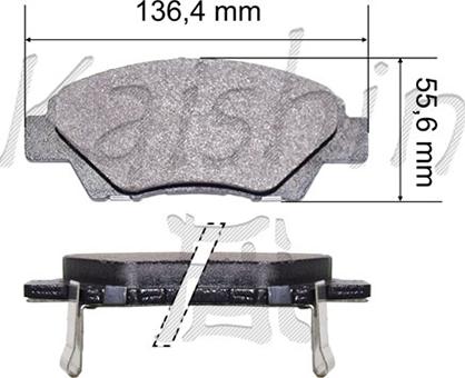 Kaishin FK5168 - Комплект спирачно феродо, дискови спирачки vvparts.bg