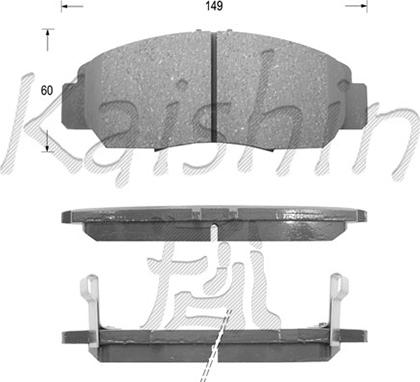 Kaishin FK5113 - Комплект спирачно феродо, дискови спирачки vvparts.bg