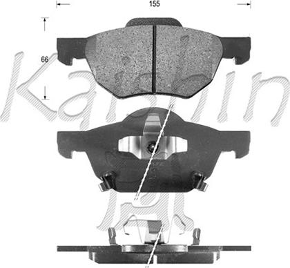Kaishin FK5125 - Комплект спирачно феродо, дискови спирачки vvparts.bg